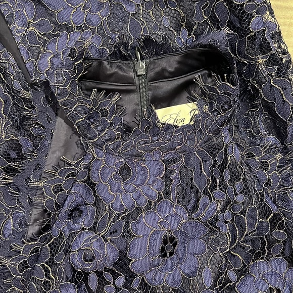 Metallic Eyelash Lace Dress by Eliza J - Picture 5 of 6